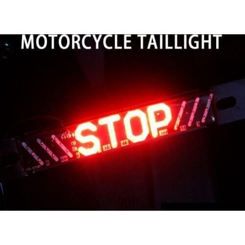 LED Motorcycle Light Flash STOP Moto Indicator Lamp Brake Turn Signal Driving Taillight Warning Day Light