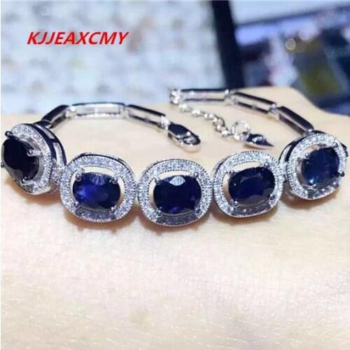 KJJEAXCMY Fine Jewelry Natural Gemstone, Sapphire, Womens Bracelet, Inlaid Wholesale, S 925 Sterling Silver