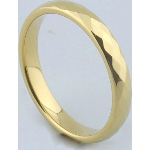 3/6mm Alliances Womens Ring Gold Color Tungsten Rings for women Multi-faceted Mens and Ladies Jewelry Promise wedding Rings