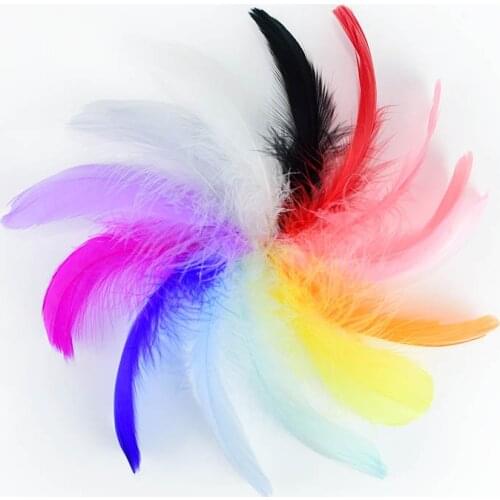 100pcs Goose Feathers 6-15cm Small Colorful Floating Duck Feather for Crafts DIY Handmade Accessories for Home Party Decorations