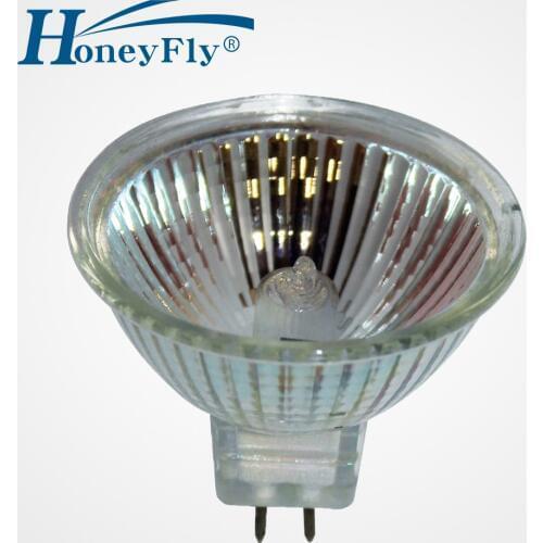 HoneyFly Halogen Lamp 2pcs MR16 12V 2700-3000K 20W/35W/50W Halogen Bulb Light Warm White Dimmable Clear Glass Indoor Lamba