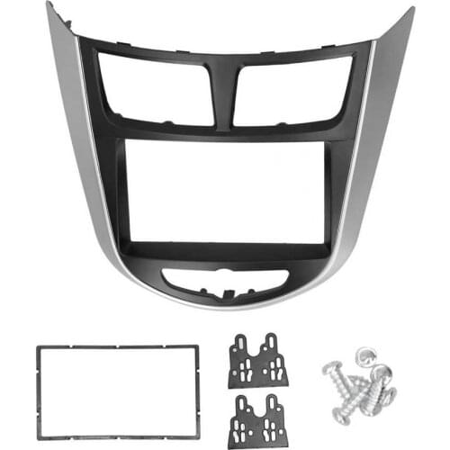 Mirror cover Car Mirror 2Din Center Control DVD Fascia Navigation Panel Frame Fit for Hyundai i25/Solaris/Accent 2010-2014