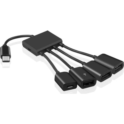 3/4 USB Ports Type-C 3.1 Hub Power Charging Hub USB 2.0 Cable Connector OTG Adapter Type C Hub To 3 USB 2.0 Port HUB Micro USB