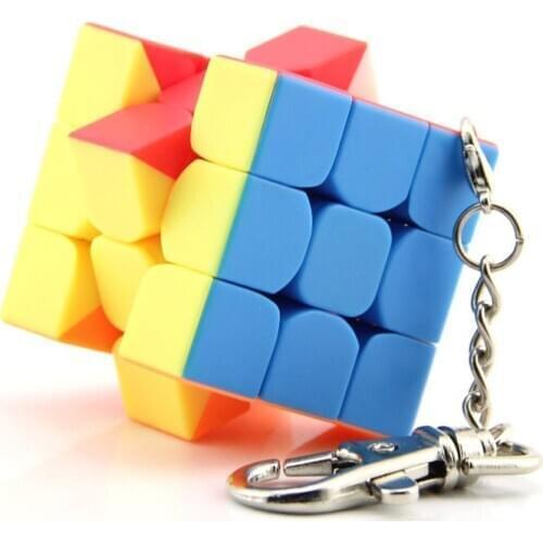 3.5cm Smooth Puzzle Magic Cube 3x3x3 Mini Portable Pocket Key Chain Educational Toys For Children Adult Key Decoration L0165