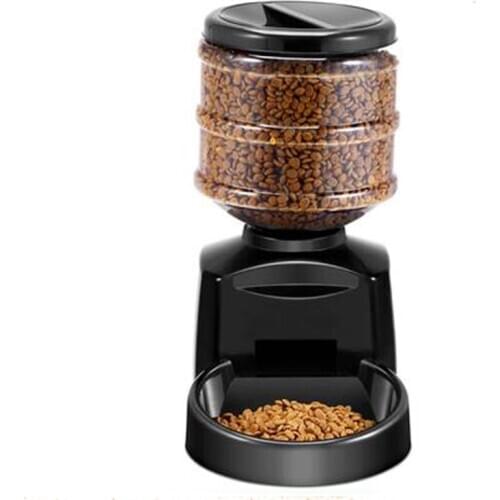 5.5L Programmed Automatic Pet Feeder Voice Message Recording and LCD Display Screen Large Smart Dogs Cats Food Bowl Dispenser
