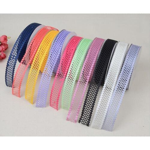 5yards / lot) 22mm Colorful Grid Embossing Ribbon for DIY Hairbow Card Gift Cake Warpping Clothing Accessories Ribbons