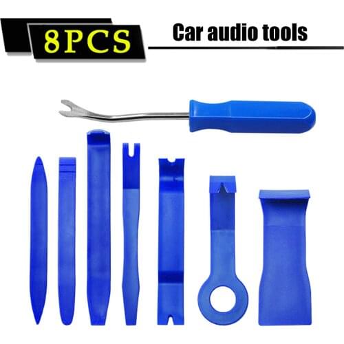 8pcs Auto Trim Removal Tool Car Door Panel Dashboard Pry Tool Set Car Audio Tools 7pcs panel removal tool 1pc fastener remover