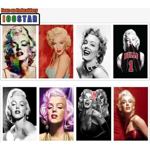 DIY Diamond Painting Full Mosaic Crafts Handmade Diamond Embroidered Marilyn Monroe Rhinestone Home Decor Cross Stitch Kit