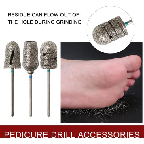80/120 grit Nail Drill Bit Diamond pedicure polishing Cap Foot Callus Cuticle Cutter Burr Bits Manicure Accessories Milling