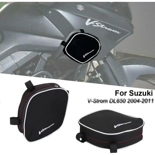 Motorcycle Frame Crash Bars Waterproof Bag Repair Tool Placement Bag For Suzuki V-Strom 650 DL650 2004-2011 For Givi For Kappa
