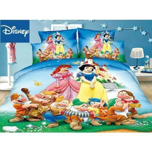 Snow white princess bedding sets twin size duvet covers for kids bed spread single bed linen 2-4pcs bedroom decoration promotion