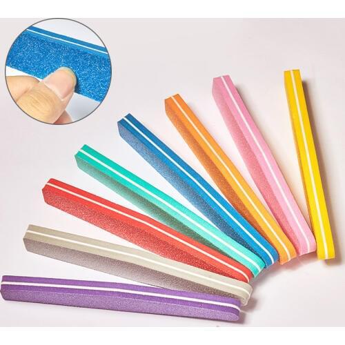 Wooden Nail File Colorful Sandpaper Buffer Block Pedicure Manicure Polishing Tools Professional Manicure Tools Nail File