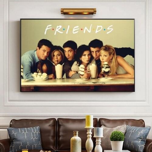 Friends TV Show Classic Quote Posters and Prints Wall art Decorative Picture Canvas Painting For Living Room Home Decor Cuadros