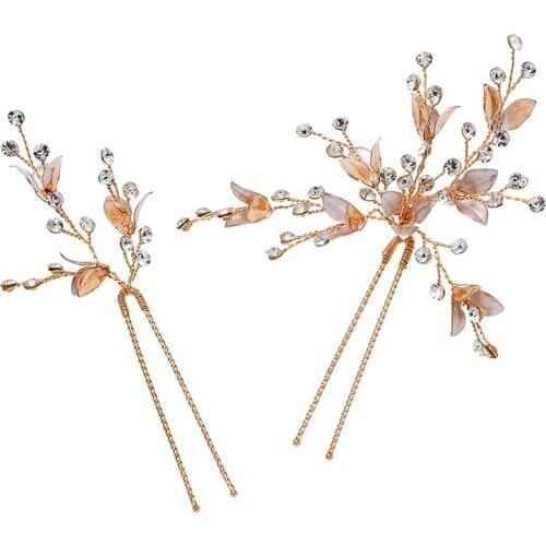 Elegant Rhinestone Headpiece Bridal Hair Pin Accessories Wedding Hairstyle Design Tools Headdress