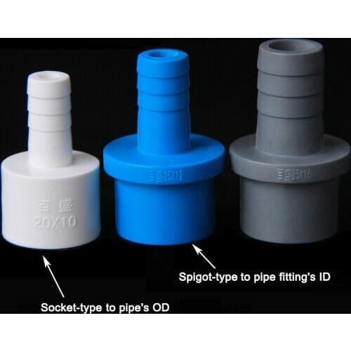 PVC Pipe Fitting - Hose Pagoda Connector 5,8,10,12,14,16,18,20mm Barb Tail to Hose and 20mm 25mm to Pipe Tube Jointer Adapter