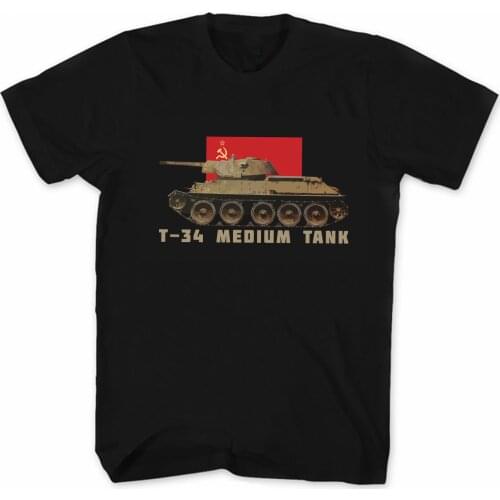 Russian T-34 Tank WWII Soviet Union military Army Flag Tanks Graphic T-Shirt. Cotton Short Sleeve O-Neck Mens T Shirt New S-3XL