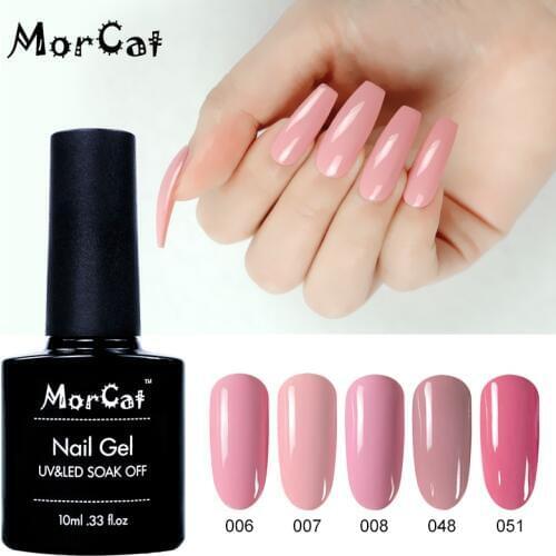 MorCat Gel Nail Polish Princess Pink Series Color UV Gel Varnish Vernis Semi Permanent Lacquer Soak Off UV Nail Gel Polish