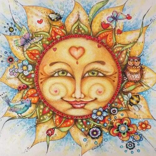 LaoJieYuan Lovely Sun & Friends 5d DIY Diamond Painting Full Square or Round Drill Diamond Mosaic Embroidery Art