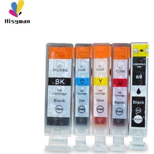Hisywan PGI5BK Ink cartridge For Canon PGI5 CLI8 iP4200 iP4300 iP4500 iP5200 MP500 MP530 MP600 MP610 printer For PGI-5BK CLI8BK
