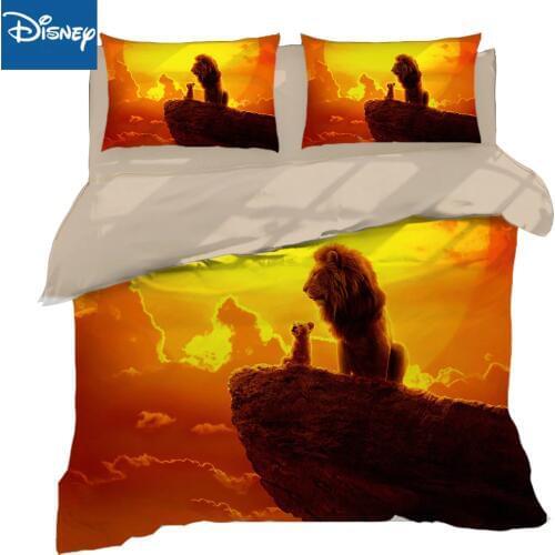 3D printing bedding set us king size quilt cover for couple full bed spread bedclothes 3-4pcs lion childrens bedroom decoration