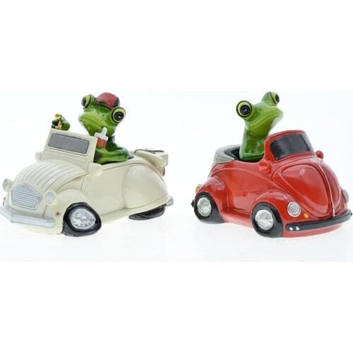 Creative Nordic Garden Home Decoration Couple Driving Frog Resin Decoration Crafts