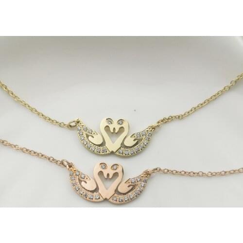 Swan European And American Classic Women Luxe Leopard head necklace steel