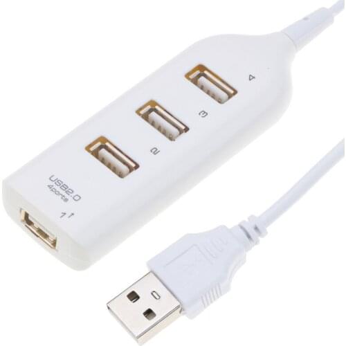Top Selling USB 4 Port Splitter Hub Adapter 2.0 High Speed For PC Laptop Computer Notebook For Windows Vista XP 2000 98 FE06
