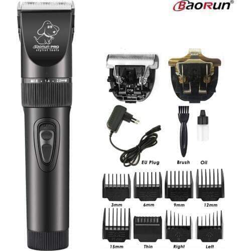 BaoRun P7 Dog Clippers Professional Pet Gromming Trimmer Kit Rechargeable Haircut Machine Cat Hair Shaver For Animal 110-240V AC