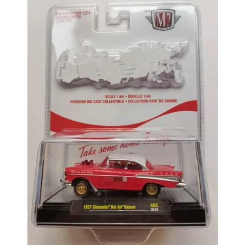 M2 machines 1:64 1957 Chevrolets Bel Air Collection Metal Die-cast Simulation Model Cars Toys