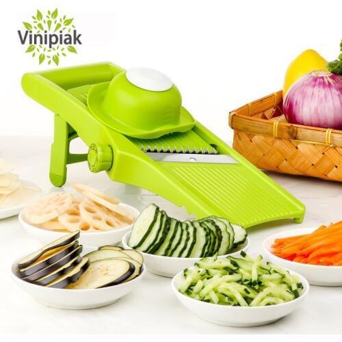 Mltifunctional Mandoline Slicer Manual Vegetable Fruit Grater Adjustable Thickness Stainless Steel Blade Kitchen Processors