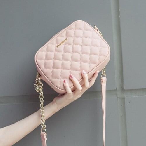 New Womens bag 202 Fashion Small Square Rhombus lattice large-capacity fashion one-shoulder messenger bag woman