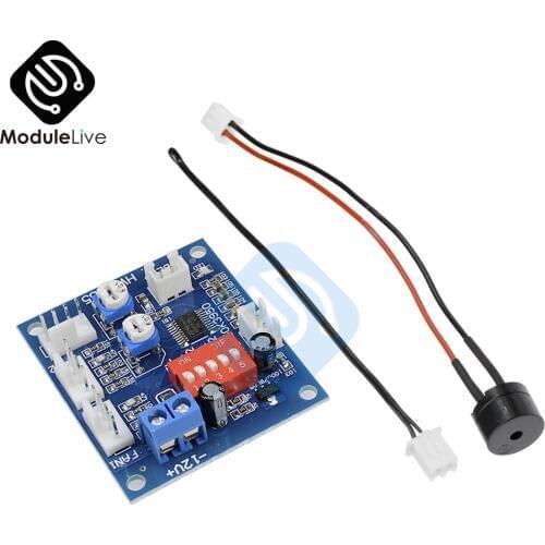 NTC 3950 Thermistor PWM Temperature Probe Speed Controller Board Control Module Buzzer DC 12V 5A CPU Fan High-Temp Alarm 50k
