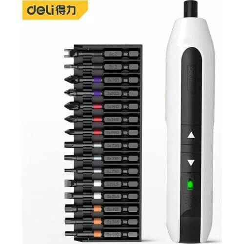 Deli White-standard 3.6 V Electric Screwdriver Lithium Battery Charging Electric Screwdriver Handle Multi-function Power Tools