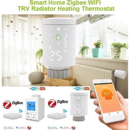 Alkaline batteries wifi gateway zigbee radiator thermostat for 2.4GHz 868MHz 915MHz IEEE 802.15.4 self-organization