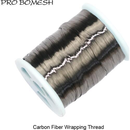 Pro Bomesh 5Spools/Lot 1.5m/Spool Carbon Fiber Wrapping Thread Spinning Rod Casting Rod DIY Fishing Rod Building Material Repair