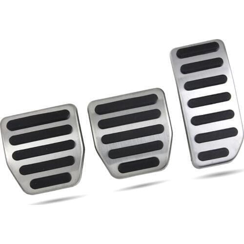 NULLA LHD Styling Free Punch Stainless Steel No Drill Pedal Gas Fuel Brake Pedals Manual For VOLVO XC60 V60 S60 2011-2015