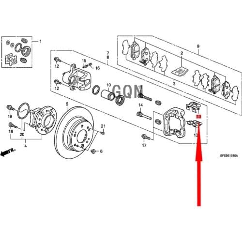 Retaining ring Hon daA CCO RD-2013 wheel hub gasket seal block fixing bracket snap suspension rubber sleeve pad parking starter