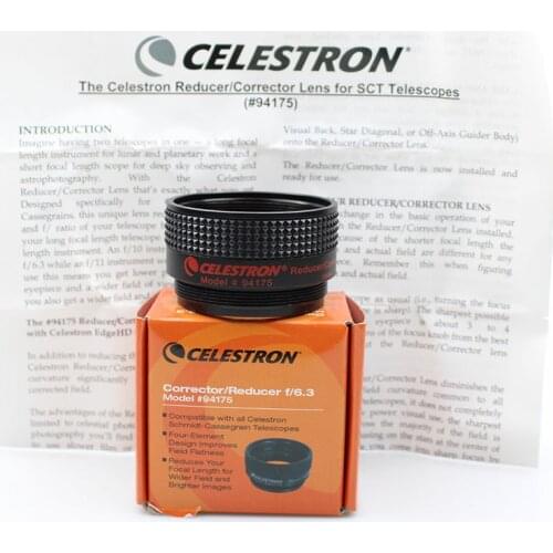 Celestron 2 Inch F6.3 Minus Focal Lens Correction Telescope Special Accessories HD Imaging F/6.3 Focal Reducer Field Flattener