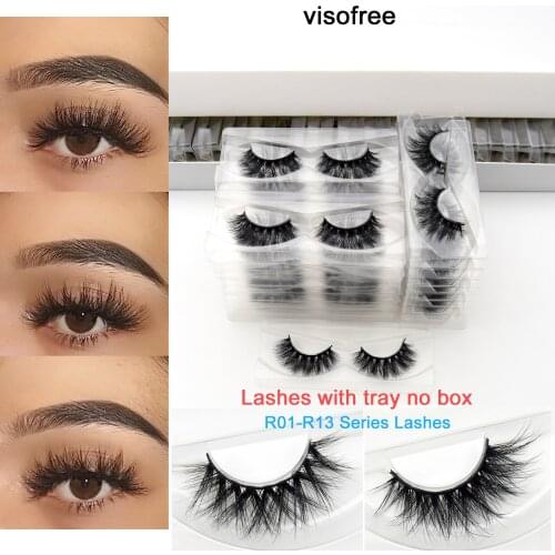 Visofree 30/100Pairs 3D Mink Eyelashes Wholesale Fake Lashes Thick Crisscross Eyelashes Cruelty Free Mink cilios posticos Lashes