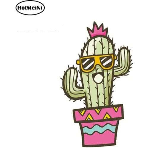 HotMeiNi 13cm x 7.5cm for Funny Cactus Plant Funny Car Stickers Vinyl Windshield RV VAN Car JDM Accessories Graphics Sign