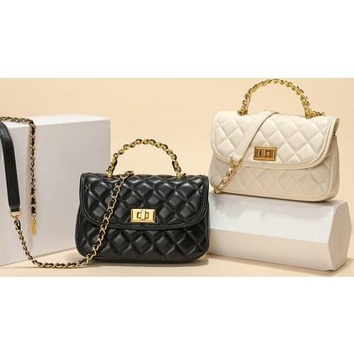 Female Lingge Chain Small Shoulde Bag Fashion Mini Messenger Bag Handbag Womens Bag Cross-border