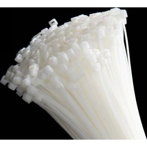 100PCS 3 X 60/80/100/120/150/200mm White Black Milk Cable Wire Zip Ties Self Locking Nylon Cable Tie