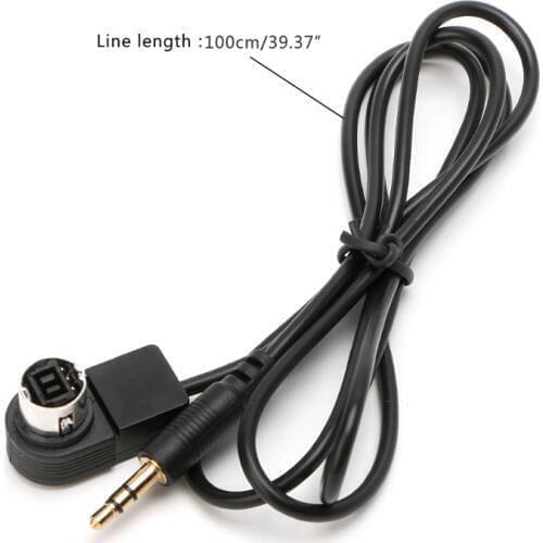 3.5mm Car Aux Input Cable Mini Plug Jack For ALPINE AI-NET iPhone MP3 Ornate