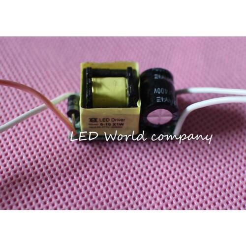 Free shipping 50pcs/lot Isolation 10W AC85-277V LED Driver 6-10x1W 300mA DC18-34V LEDPower Supply Constant Current LED Bulb Lamp