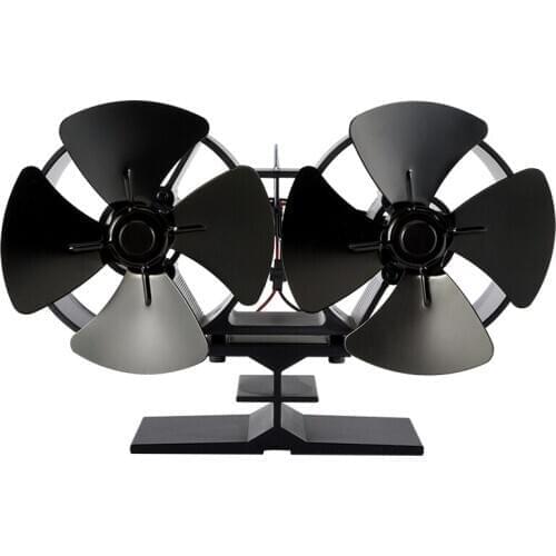 8 blades heat powered stove fan for Circulate pellet burners heat Powered Stove Fan twin motor heat powered eco fireplace fan