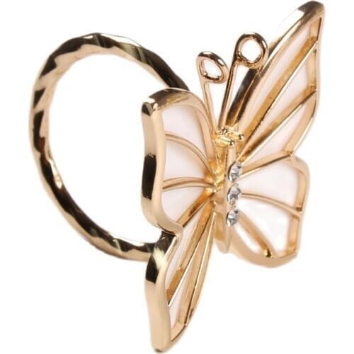 8PCS/Metal creative butterfly napkin ring table table top decoration decoration for family gathering, western food business rece