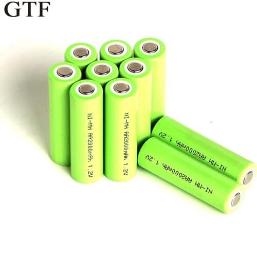 Rechargeable pile ni-mh gtf, 1.2v, aa, 2000mah, battery 2a for camera, toys, vacuum cleaner, battery, cell
