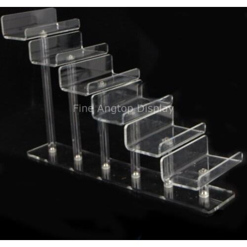 Acrylic 6 Tier Eyeglasses Sunglasses Stand Holder For Eyewear Frame Risers