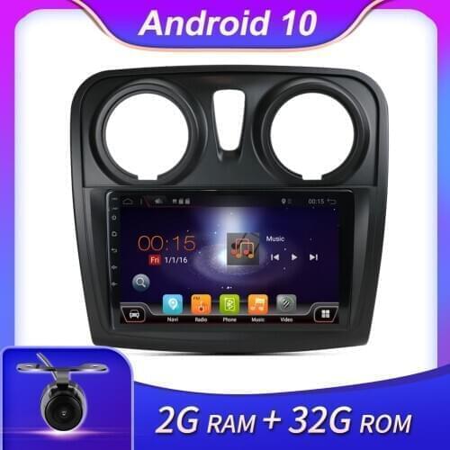 Car Radio Stereo Head unit For Renault Dacia Sandero Android 10.0 Wifi BT USB GPS Navi Camera 2 Din 9inch