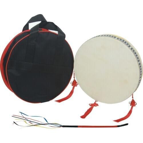 Shaman Drum Frame Drum Hand Drum Traditional Chinese Percussion Instrument with Drum Bag Drum Whip